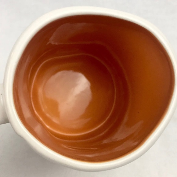 Rae Dunn Orange Interior Thanksgiving Holiday Mug “Stuffed” Dimpled Large Cup - Picture 8 of 13